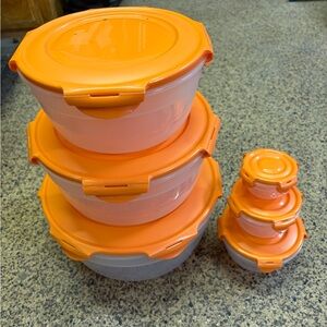 Vibrant Orange Food Storage Container Set
